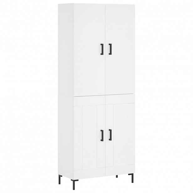 vidaXL Skříň highboard bílá 69,5 x 34 x 180 cm kompozitní dřevo