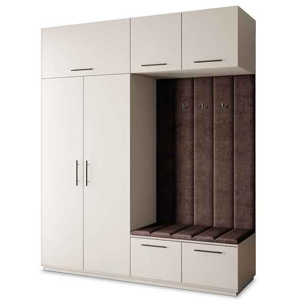 MASSENO MODERNÍ PŘEDSÍŇOVÁ SESTAVA REMA, 200/240/60 cm, kašmírová