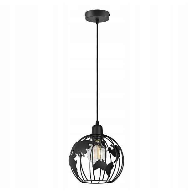 Závěsná lampa Lustr Globus Černá Bílá Šedá