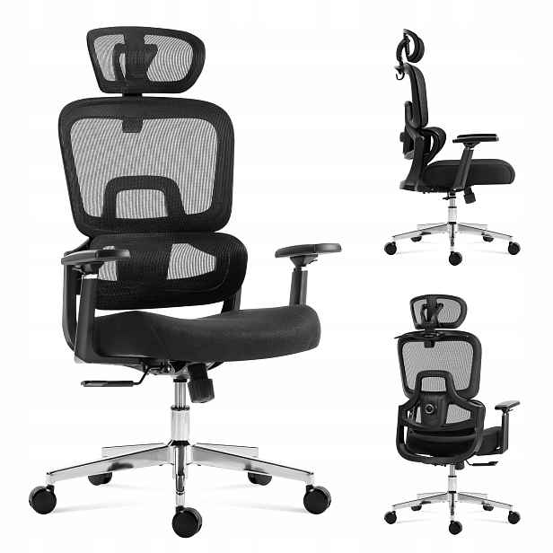 kancelářská otočná židle MarkAdler Ergonomické, Nastavitelné s věšákem 130 kg