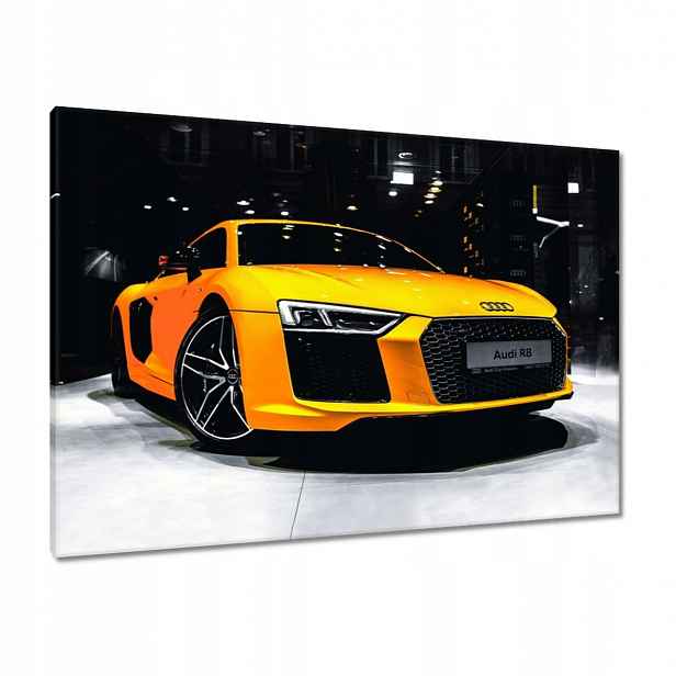 Obrazy 100x70 Žluté Audi Audica R8