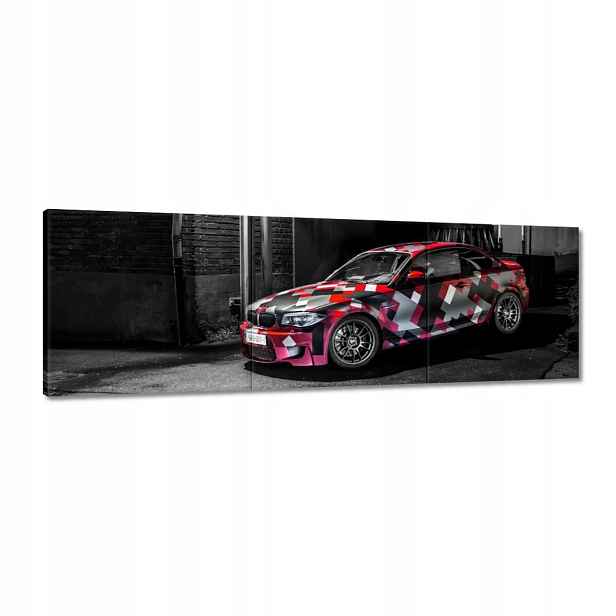 Obrazy 120x40 Červené Bmw