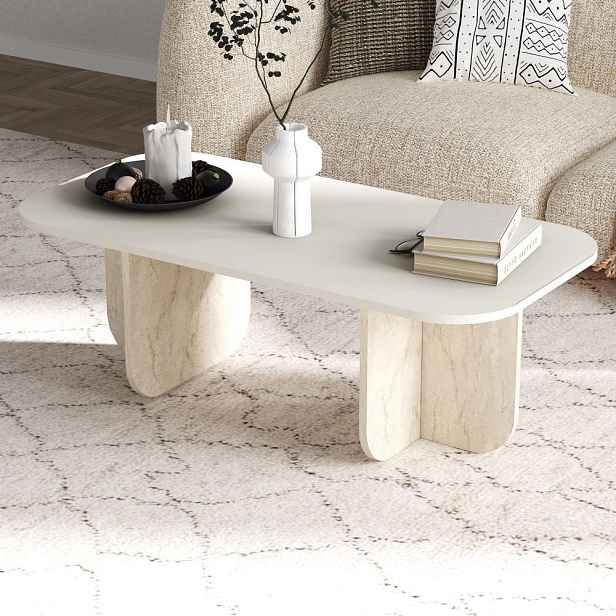Konferenční stolek Becaj - Sandstone, Travertine
