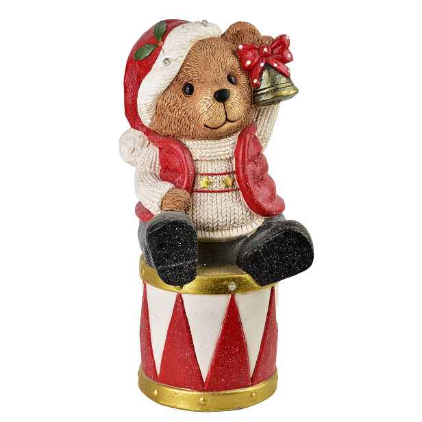Mondex Vánoční LED figurka Santa Lila Medvídek 50 cm vícebarevná
