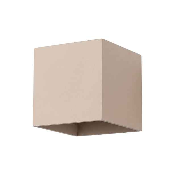 Nástěnná lampa Quad 1 taupe Čtvercová lampa na zeď G9 kašmírová Sollux Polska