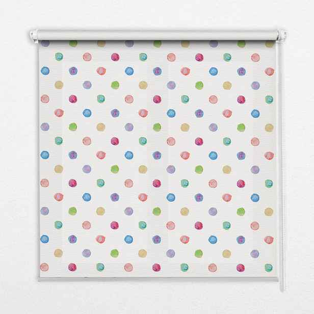 TULUP VNITŘNÍ roleta - okenní roleta - roleta - 90x140 cm - Barevné tečky