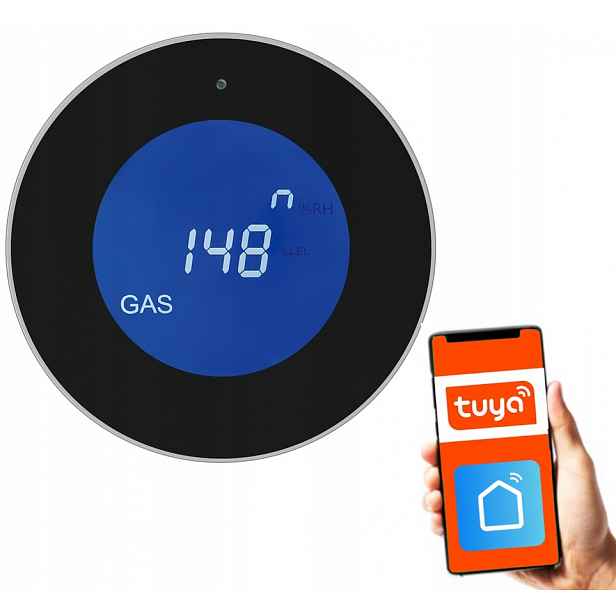 Detektor plynu zemního plynu a Lpg WiFi alarm s displejem, certifikovaný Kostor
