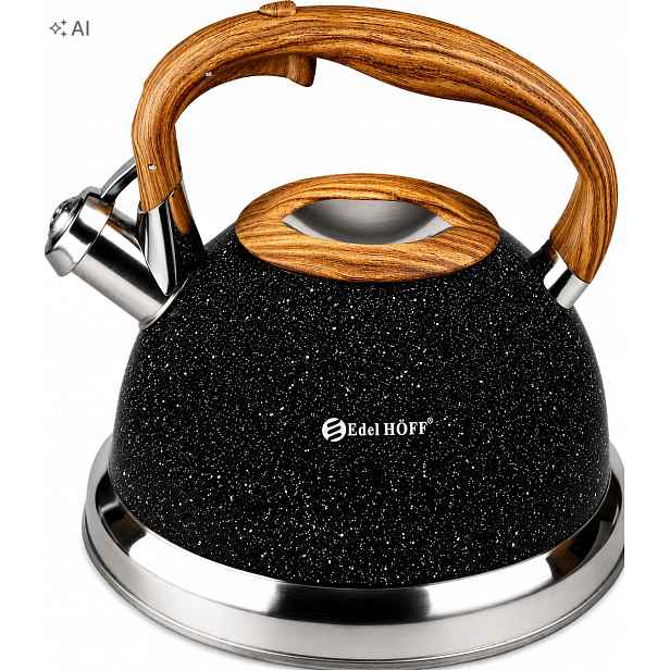 Konvice Ocelová s píšťalkou 3L Indukce Gaz Edel Hoff Premium