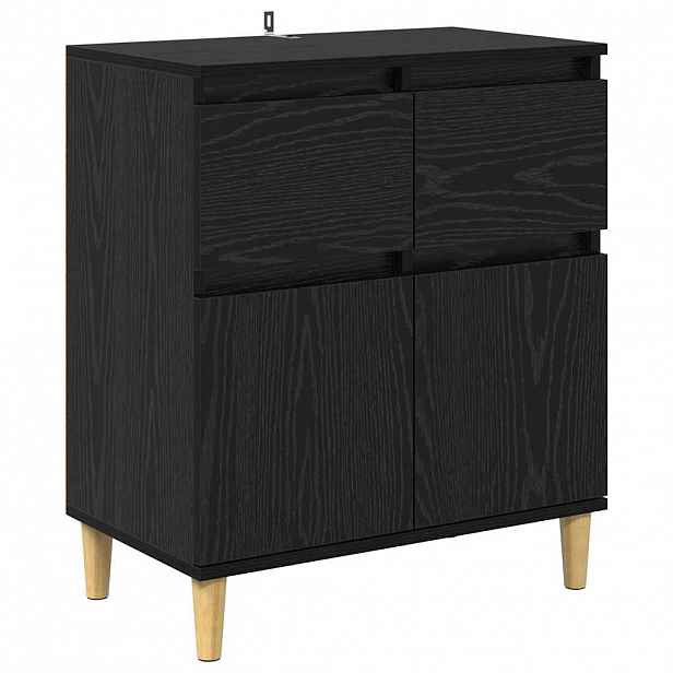 vidaXL Servírovací skříň Černý dub 60 x 35 x 70 cm Kompozitní dřevo