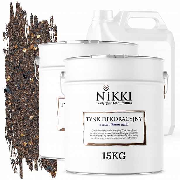 Dekorativní Omítka Vnější/vnitřní 2x15KG Hnědá Černá Zlatá Mika D822+GRUNT