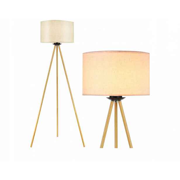 Tlgreen Stojací Lampa, Kovová, S Lněným Stínidlem