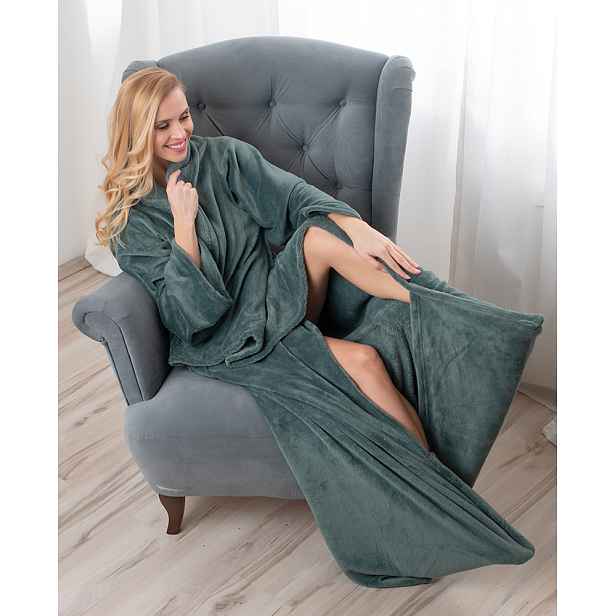 TOP Televizní deka mikroflanel DELUXE - Antracitová
