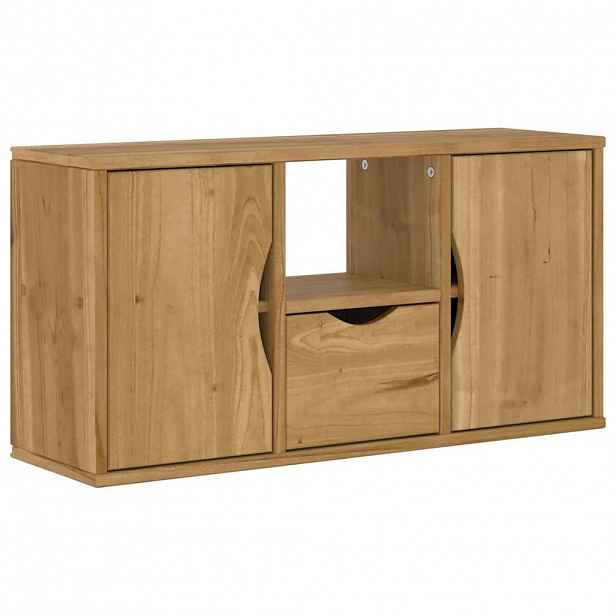 vidaXL TV skříňka se zásuvkou "ODDA" 79x24x40 cm Borovicový masiv