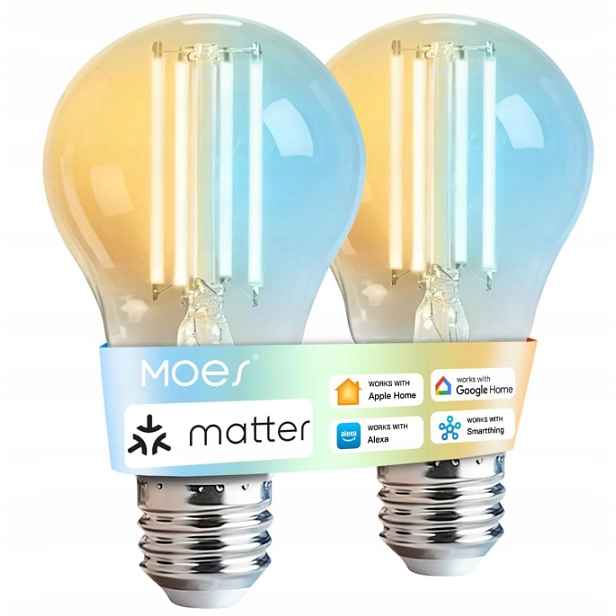 Žárovky Moes E27 smart WiFi Matter 7W 2 kusy