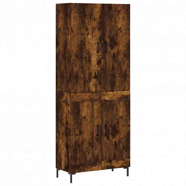 vidaXL Skříň highboard kouřový dub 69,5 x 34 x 180 cm kompozitní dřevo