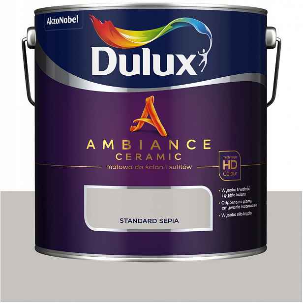 Dulux barva na stěny Ambiance Ceramic Standard Sepia 5L