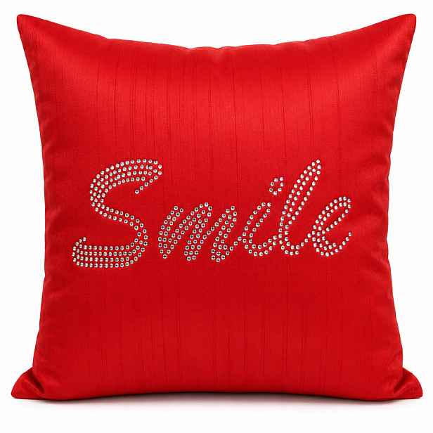 Povlak na polštář SMILE červená MyBestHome 40x40 cm