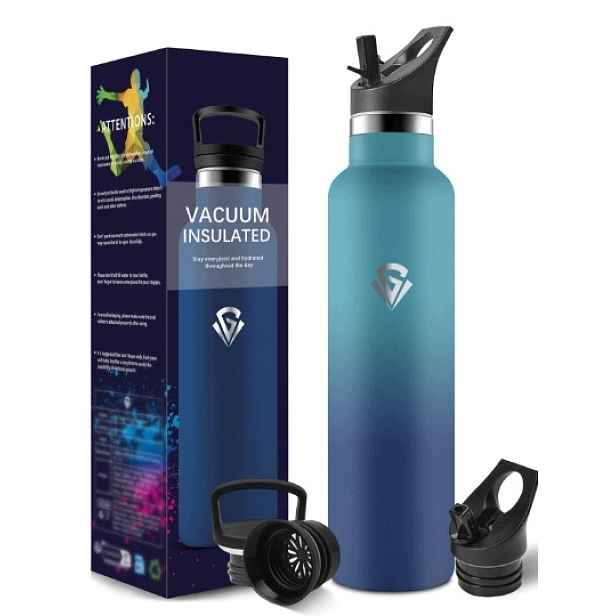 Termoláhev ocelová s brčkem 1000 ml, vakuová