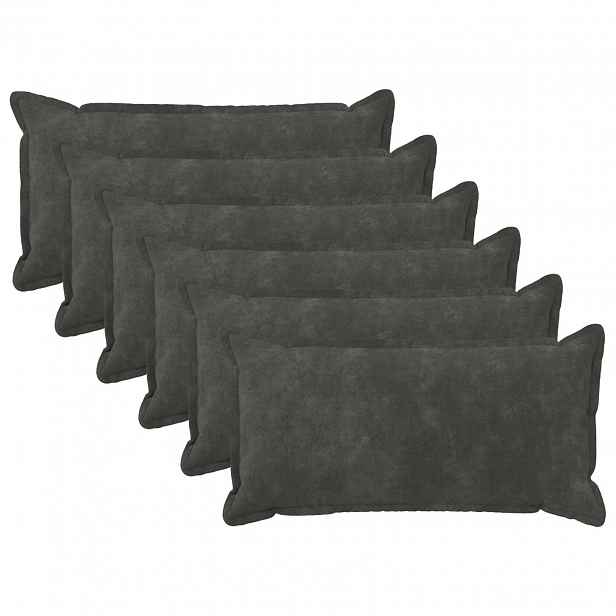 vidaXL Povlak na polštář 6 pcs HOUTEN Antracitová 40 x 70 cm