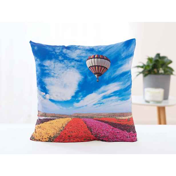 Carbotex Povlak na polštář 40 × 40 cm - Let balónem nad záhony