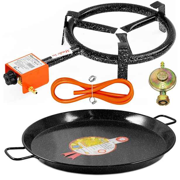 Perfect Home Pael-75 Paella pánev 50 cm s hořákem a hadicí, 3ks