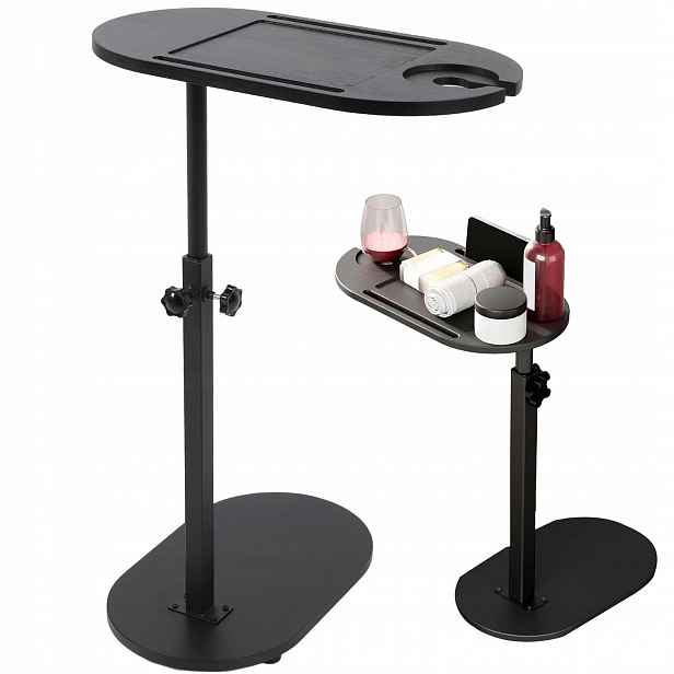 Regulovatelný Spa Stolek Pro Vířivku Do Vany S Bambusovou Deskou 43-78 cm