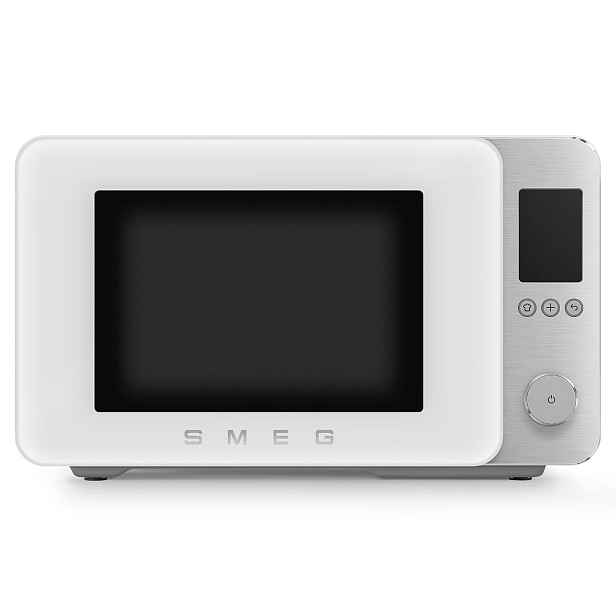 Smeg SMEG mikrovlnná trouba MOC02 s grilem a air-fry, 27l, bílá MOC02WHMEU