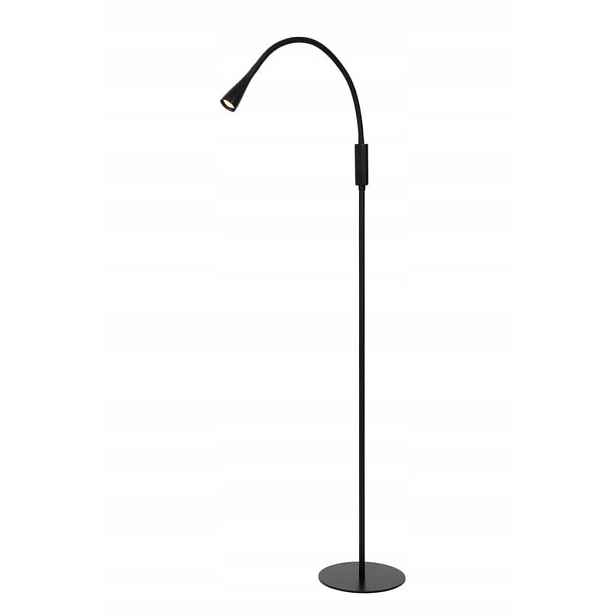 Stojací Led lampa oblouková černá 3W 3000K kov IP20 Lucide Zozy