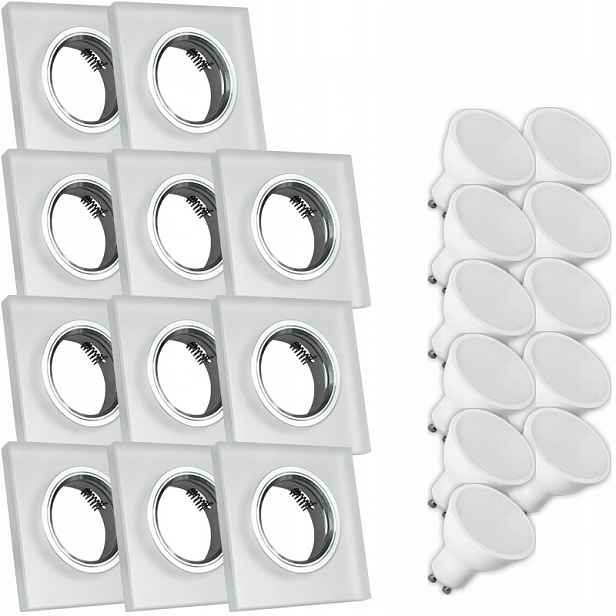 11X Skleněná Lampička Moderní Kulaté Stropní Svítidlo Kolo Silné Sklo Námraza Led Žárovka 5W