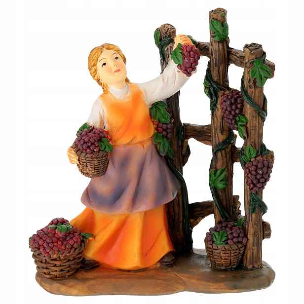 Figurka do betlému „Žena sbírající hrozny“ pro postavy o výšce 14-15 cm