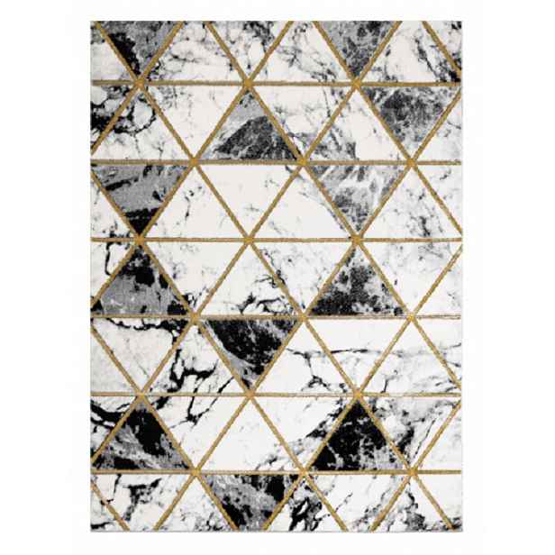 Kusový koberec Emerald 1020 black and gold, 200x290, černobílá, kancelář, Dywany Łuszczów