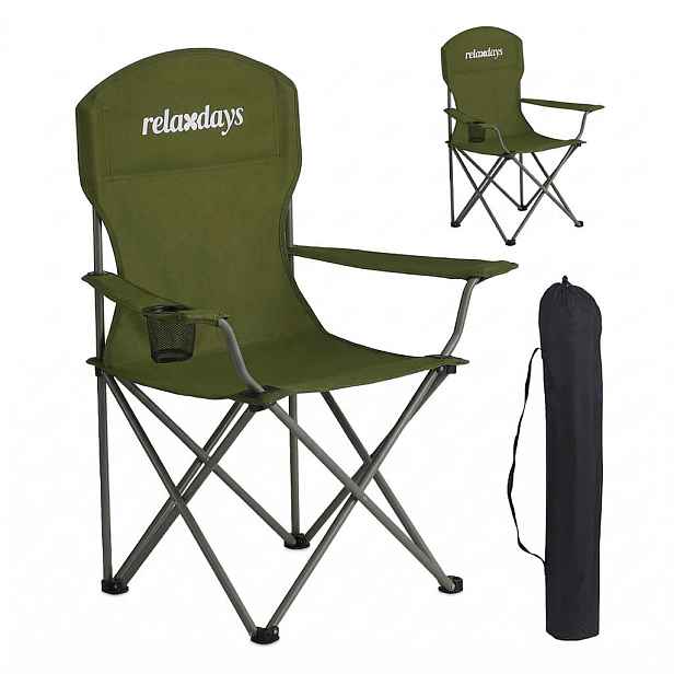 Relaxdays ŽIDLE Zelené 2dílný-set skládací