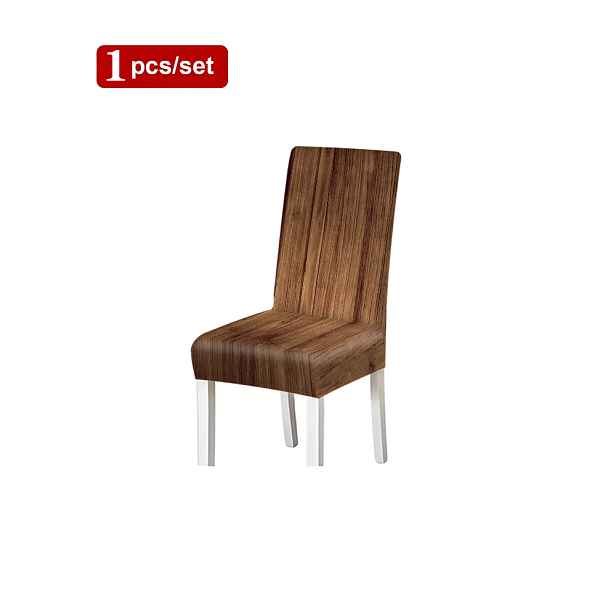 TEMU 1 ks/2 ks/3 ks, svatební sezóna s jarní a letní tématikou, design pozadí s hlubokou hnědou texturou dřeva pro vysoce elastické potahy na židle,