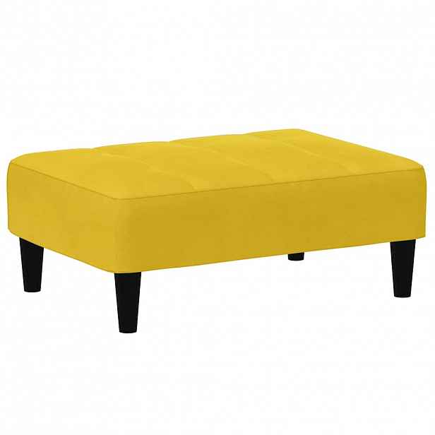 vidaXL Podnožka žlutá 77 x 55 x 31 cm samet