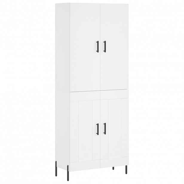 vidaXL Skříň highboard bílá 69,5 x 34 x 180 cm kompozitní dřevo