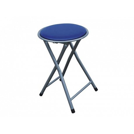 Skládací stolička (taburet), modrá/stříbrná