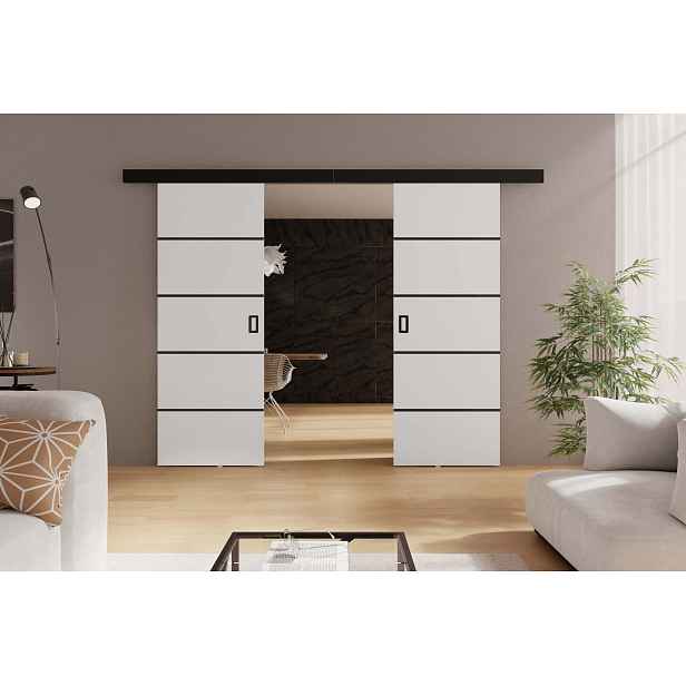 KIER Posuvné dveře WERDI DUO PLUS | 132 cm Barva: Bílá