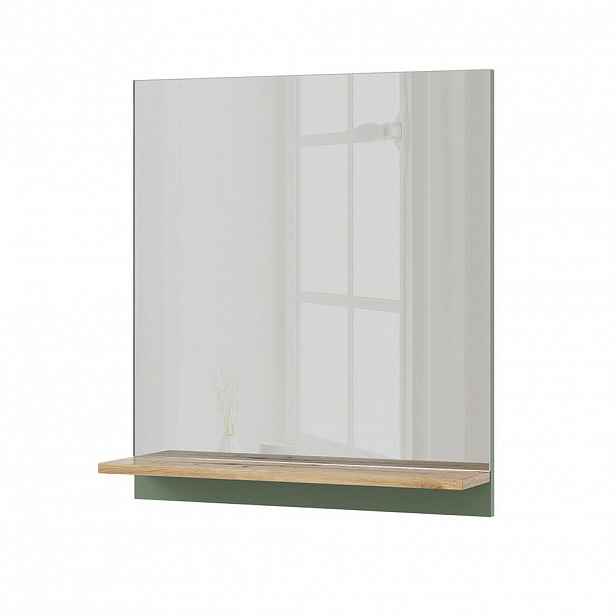 Vicco KOUPELNOVÉ ZRCADLO Marelle Zelená/umělecká 60 x 67 cm s policí