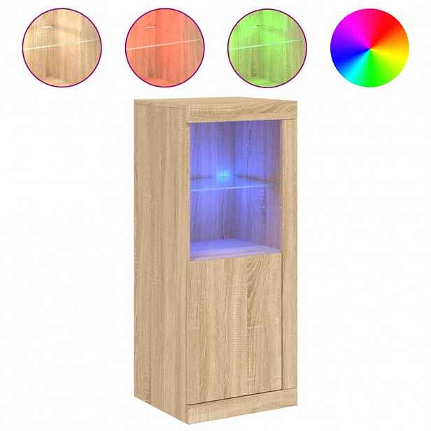 vidaXL Příborník s LED osvětlením dub sonoma 41 x 37 x 100 cm
