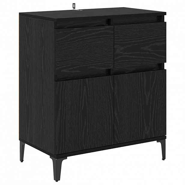 vidaXL Servírovací skříň se zásuvkou Černý dub 60 x 35 x 70 cm