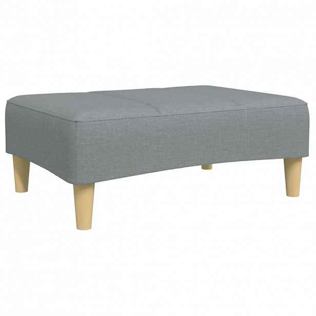 vidaXL Podnožka světle šedá 77 x 55 x 31 cm textil