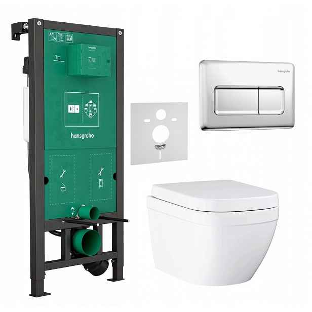 7v1 Sada Wc Stelaz Hansgrohe Iframe, Wc Mísa Grohe Tornado+tlačítko