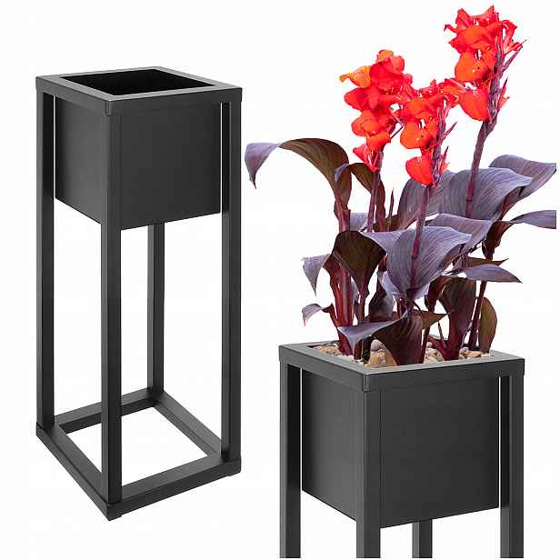 Držák Na Květináč Stojící Kovový Loft Pro Květinové Rostliny Svařovaný Do Obývacího Pokoje 50 CM