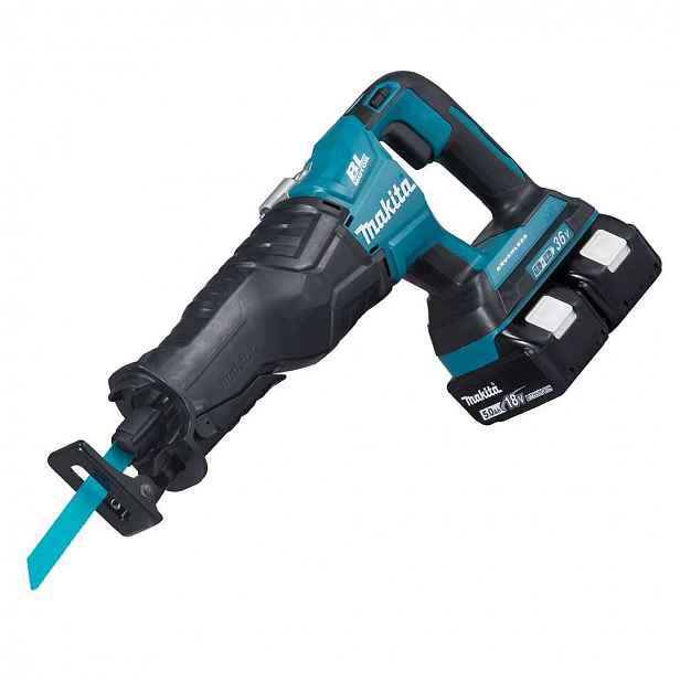Makita - 18V AKU mečová pila, 2x aku Li-Ion LXT 5,0 Ah, nabíječka DJR360PT2