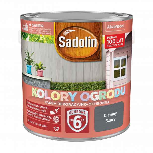 Sadolin Barva A Ochranná Barva Zahradní Barvy 2,5 L Tmavě Šedá