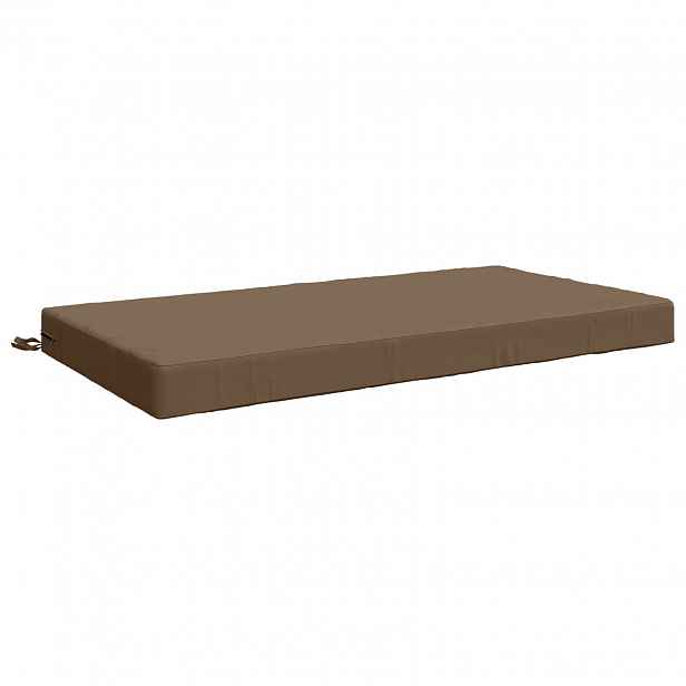 vidaXL Polštář na sedák SOEST 100% polyester Taupe 120 x 60 x 10 cm