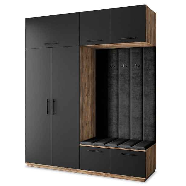 MASSENO MODERNÍ PŘEDSÍŇOVÁ SKŘÍŇ REMA, 200/240/60 cm, dekor dub