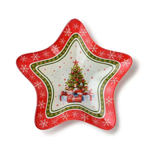 Mondex Vánoční skleněná miska Santa Lila II 19,5 cm červená