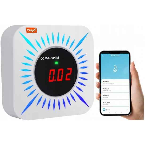 Senzor Detektoru Plynu Oxidu Uhelnatého Ppm WiFi Tuya Smart S-GT1