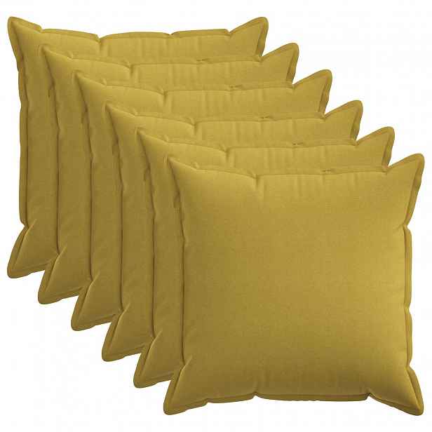 vidaXL Povlak na polštář 6 pcs HOUTEN Světlá zelená 55 x 55 cm